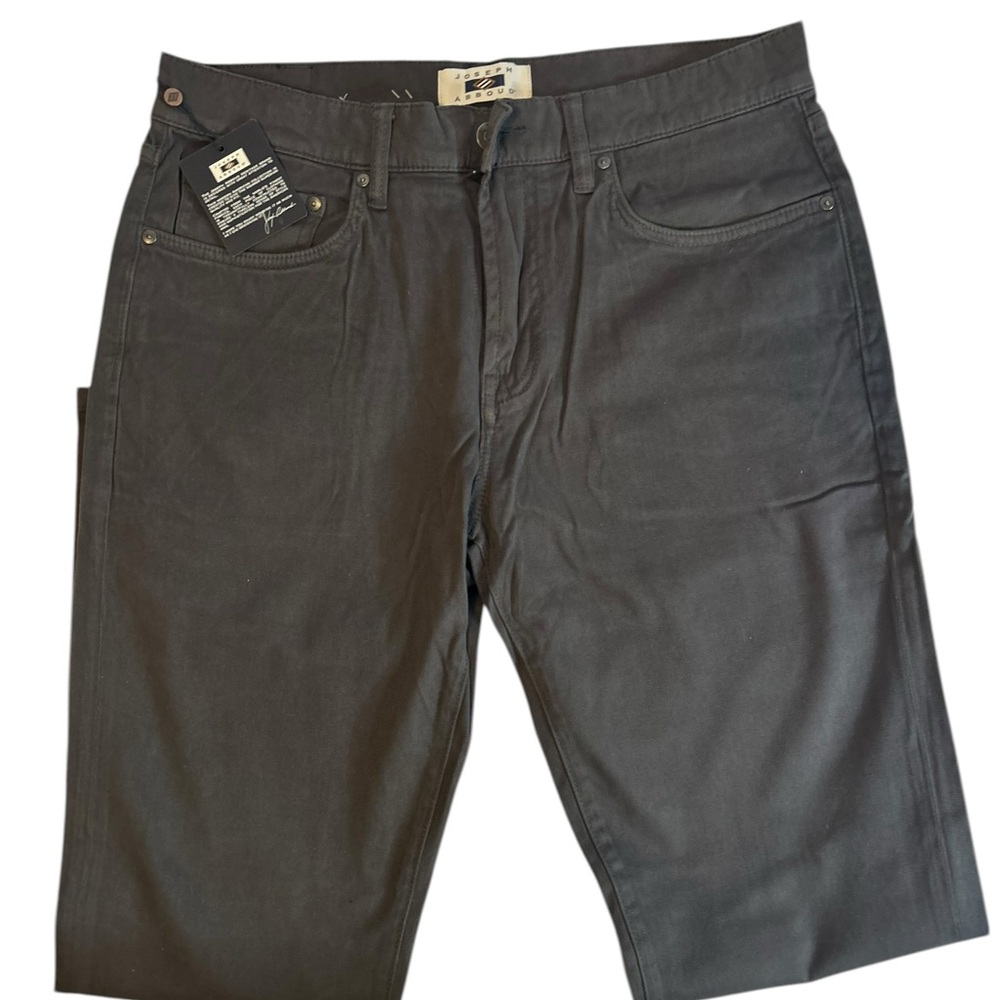 Josef Abboud Men’s Dark Charcoal pants Straight leg classic 5 pocket denim pants